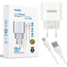 Epilons WK-21441 Pdu Qc 3.0 Amper Şarj Başlık Adaptörü + Mıcro USB Kablo No:1