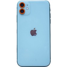 Newface Iphone 12 Neon Fosforlu Kamera Lens - Turuncu 24051