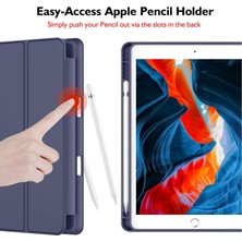 Five-E Apple iPad 9. Nesil 10.2 Inc (2021) Kalemlikli Yatay Standlı Stromix Smart Kılıf A2602 A2604 A2603 A2605