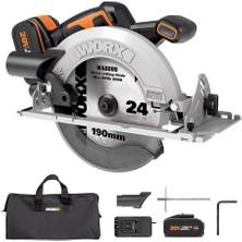 Worx Li-Ion Kömürsüz Profesyonel Daire Testere 20VOLT 4.0AH