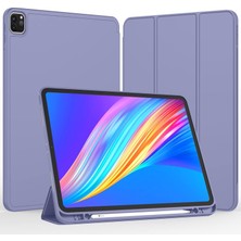 Five-E Apple iPad Pro 12.9 (2022) 6. Nesil Kalemlikli Yatay Standlı Stromix Smart Kılıf ve Ekran Koruyucu A2436 A2437 A2764 A2766