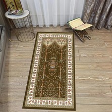 Viyana Home Dijital Baskılı Yıkanabilir Hediyelik Namazlık Seccade Halı, V-Seccade-30-Kahverengi,