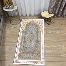 Viyana Home Dijital Baskılı Yıkanabilir Hediyelik Namazlık Seccade Halı, V-Seccade-32-Beyaz,