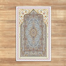 Viyana Home Dijital Baskılı Yıkanabilir Hediyelik Namazlık Seccade Halı, V-Seccade-32-Beyaz,