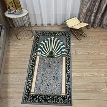 Viyana Home Dijital Baskılı Yıkanabilir Hediyelik Namazlık Seccade Halı, V-Seccade-34-Gri,