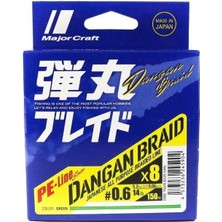 Major Craft Dangan Braid Ip Db8 Pe 0.8/0.10MM/16LB/6.9KG/150 Metre Ip Misina