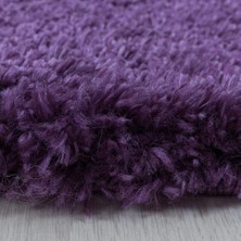 Carpettex Yumuşak Süpersoft Yüksek Tüylü 30 mm Hav Yüksekliğinde Düz Mor Lila Renkli Shaggy Halı