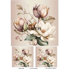 Lineart Shabby Serisi SHBY35 Shabby Chic, Çiçekler, Güller Pirinç Dekopaj 30X42