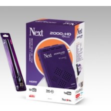 Next 2000-HD Plus Çanaklı Çanaksız Uydu Alıcısı & USB Wi-Fi Anten (Next A 7601)   Ip Tv