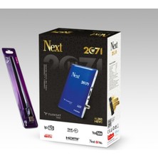 Next 2071 (H.265 Hevc) Hd Uydu Alıcısı & USB Wi-Fi Anten (Next A 7601)  Adaptör   Ip Tv