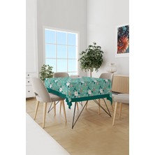 Moud's Eski Çiçek Desenli Süet Dertsiz Masa Örtüsü