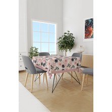 Moud's Mirror Flowers 4 Desenli Süet Dertsiz Masa Örtüsü