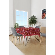 Moud's Burgundy 2 Desenli Süet Dertsiz Masa Örtüsü