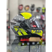 Smk Gullwing Tourleader Çene Açılır Kask Gri Sarı