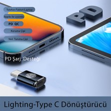 Livx 35W Type C To Lightning iPhone 15 Max Pro Plus Yuva Çevirici Hızlı Şarj Aktarımı Otg Dönüştürücü Koyu Mavi Otgtm-O