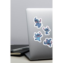 Anime Marketi Disney Lilo ve Stitch Temalı Sticker Seti Ajanda Laptop Telefon Sticker Seti 12 Adet