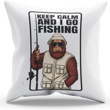 Moud's Çift Tarafı Baskılı Balıkçı Maymun Desenli Süet Kırlent Kılıfı