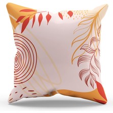 Moud's Çift Tarafı Baskılı Sonbahar Yaprakları - 3 Desenli Süet Kırlent Kılıfı