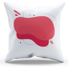 Moud's Çift Tarafı Baskılı Geo Design - 2 Desenli Süet Kırlent Kılıfı