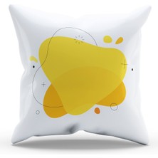 Moud's Çift Tarafı Baskılı Geo Design - 1 Desenli Süet Kırlent Kılıfı