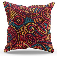 Moud's Çift Tarafı Baskılı Anatolia-1 Desenli Süet Kırlent Kılıfı