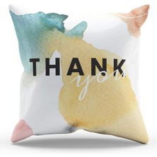 Moud's Çift Tarafı Baskılı Life Words-3 Desenli Süet Kırlent Kılıfı