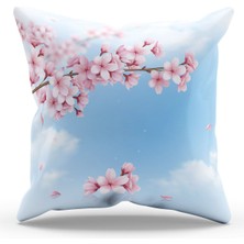 Moud's Çift Tarafı Baskılı Japon Baharı - 3 Desenli Süet Kırlent Kılıfı