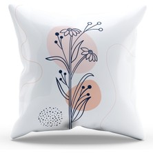 Moud's Çift Tarafı Baskılı Basic Flower-3 Desenli Süet Kırlent Kılıfı