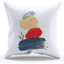 Moud's Çift Tarafı Baskılı Japon Taşı - 1 Desenli Süet Kırlent Kılıfı