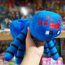 Elifeshop Ithal Kumaş Minecraft Jinx Mojang Blue Spider Karakter Figür Peluş Oyuncak Uyku Oyun Arkadaşı 30 Cm.