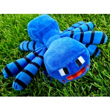 Elifeshop Ithal Kumaş Minecraft Jinx Mojang Blue Spider Karakter Figür Peluş Oyuncak Uyku Oyun Arkadaşı 30 Cm.