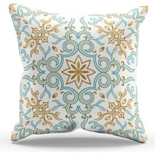 Moud's Çift Tarafı Baskılı Anatolia-9 Desenli Süet Kırlent Kılıfı