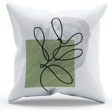 Moud's Çift Tarafı Baskılı Megu-2 Desenli Süet Kırlent Kılıfı