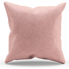 Moud's Çift Tarafı Baskılı Hope Fell-4 Desenli Süet Kırlent Kılıfı