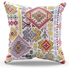 Moud's Çift Tarafı Baskılı Anatolia 10 Desenli Süet Kırlent Kılıfı