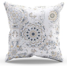 Moud's Çift Tarafı Baskılı Anatolia-5 Desenli Süet Kırlent Kılıfı