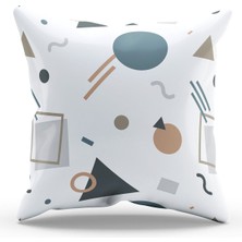 Moud's Çift Tarafı Baskılı Sofas - 1 Desenli Süet Kırlent Kılıfı