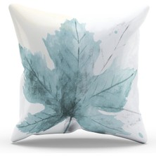 Moud's Çift Tarafı Baskılı Yapraklar 4 Desenli Süet Kırlent Kılıfı