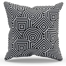 Moud's Çift Tarafı Baskılı Shape-2 Desenli Süet Kırlent Kılıfı