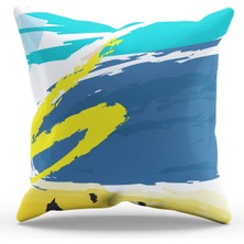 Moud's Çift Tarafı Baskılı Brush Art-2 Desenli Süet Kırlent Kılıfı