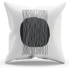 Moud's Çift Tarafı Baskılı Real Art - 3 Desenli Süet Kırlent Kılıfı