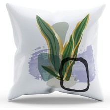 Moud's Çift Tarafı Baskılı Selha-2 Desenli Süet Kırlent Kılıfı