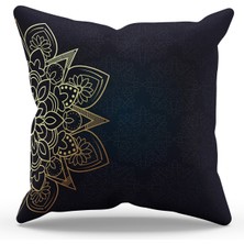 Moud's Çift Tarafı Baskılı Sultans-1 Desenli Süet Kırlent Kılıfı