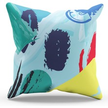 Moud's Çift Tarafı Baskılı Brush Art-3 Desenli Süet Kırlent Kılıfı