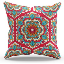 Moud's Çift Tarafı Baskılı India Pattern-2 Desenli Süet Kırlent Kılıfı