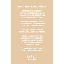 Moud's Camomile Papatya Desenli Süet Oturma Odası Salon Fon Perde Baskılı Ekstrafor Büzgü 2 Kanat PRD-1040