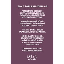 Moud's Mandala Etnik Desenli Süet Oturma Odası Salon Fon Perde Baskılı Ekstrafor Büzgü 2 Kanat PRD-1100