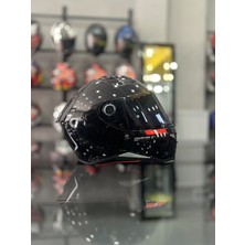 MT Helmets Revenge 2 Gloss Parlak Siyah Kask Şeffaf Vizörlü