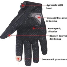 Scoyco Erkek Siyah MC44 Yazlık Full Korumalı Profesyonel Uzun Eldiven