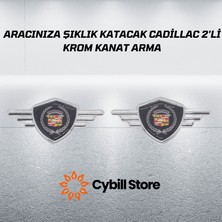 Cybill Store Cadillac Armalı 2 Adet Krom Kanat Arması